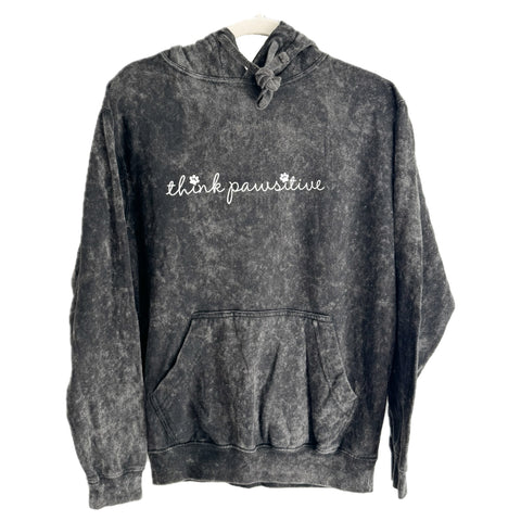 Onyx Washed "Thank Pawsitive" Classic Hoodle