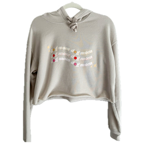 Lux Chai Latte Groovy Dog Mom Cropped Hoodle