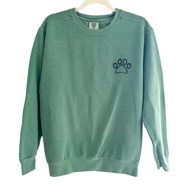 Forest Green Mystical Mountains Relaxed Crewneck Sweatshirt