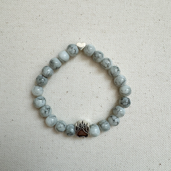 Classic Marble Silver Milo's Wish Bracelet
