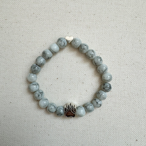 Classic Marble Silver Milo's Wish Bracelet